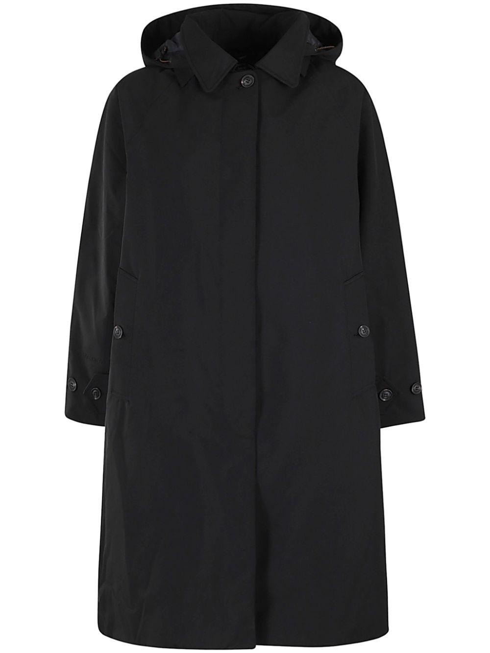 Jil Sander レディース ブラック グレー ダブルブレスト コート