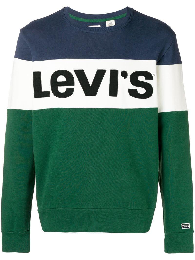 Sweat colour block à logo brodé Levi's pour homme en coloris Vert | Lyst