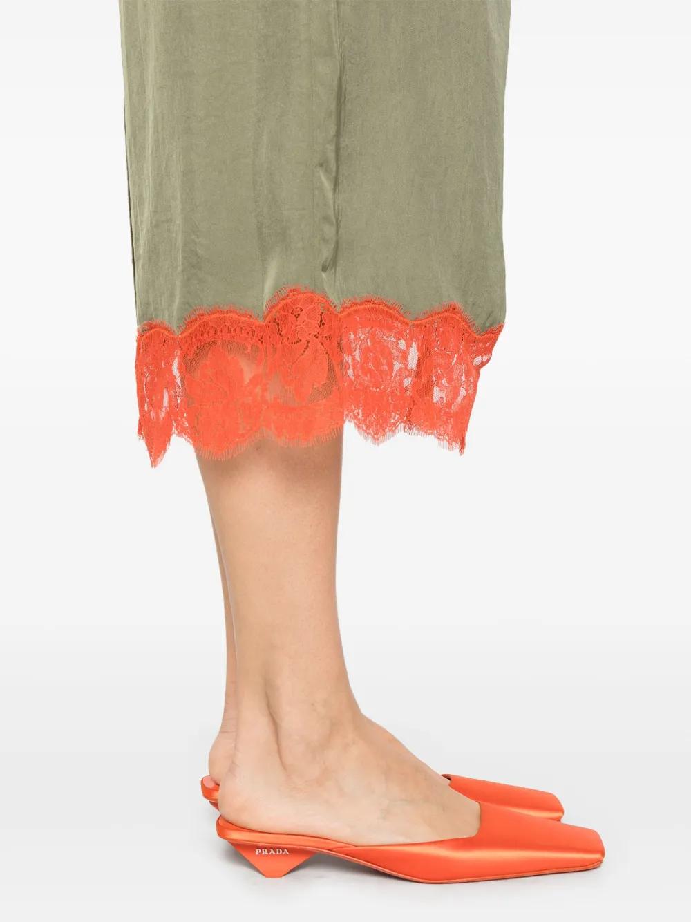 Tibi Lace-Appliqu Slip Midi Skirt in Green | Lyst Australia Tibi Lace-Appliqu Slip Midi Skirt in Green | Lyst Australia