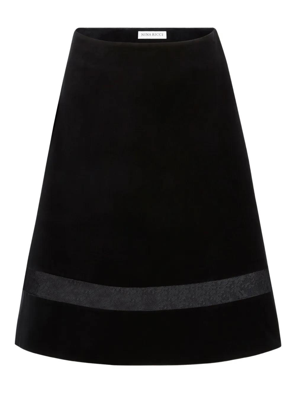 スカート NINA RICCI Women Mini Skirts 25PCJU022VI0530 U9000 Black Nina Ricci Monogram-quilted Mini Skirt In U9000 Black | ModeSens