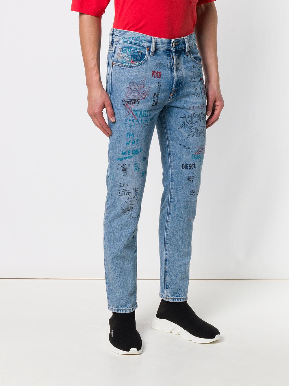 print jeans mens