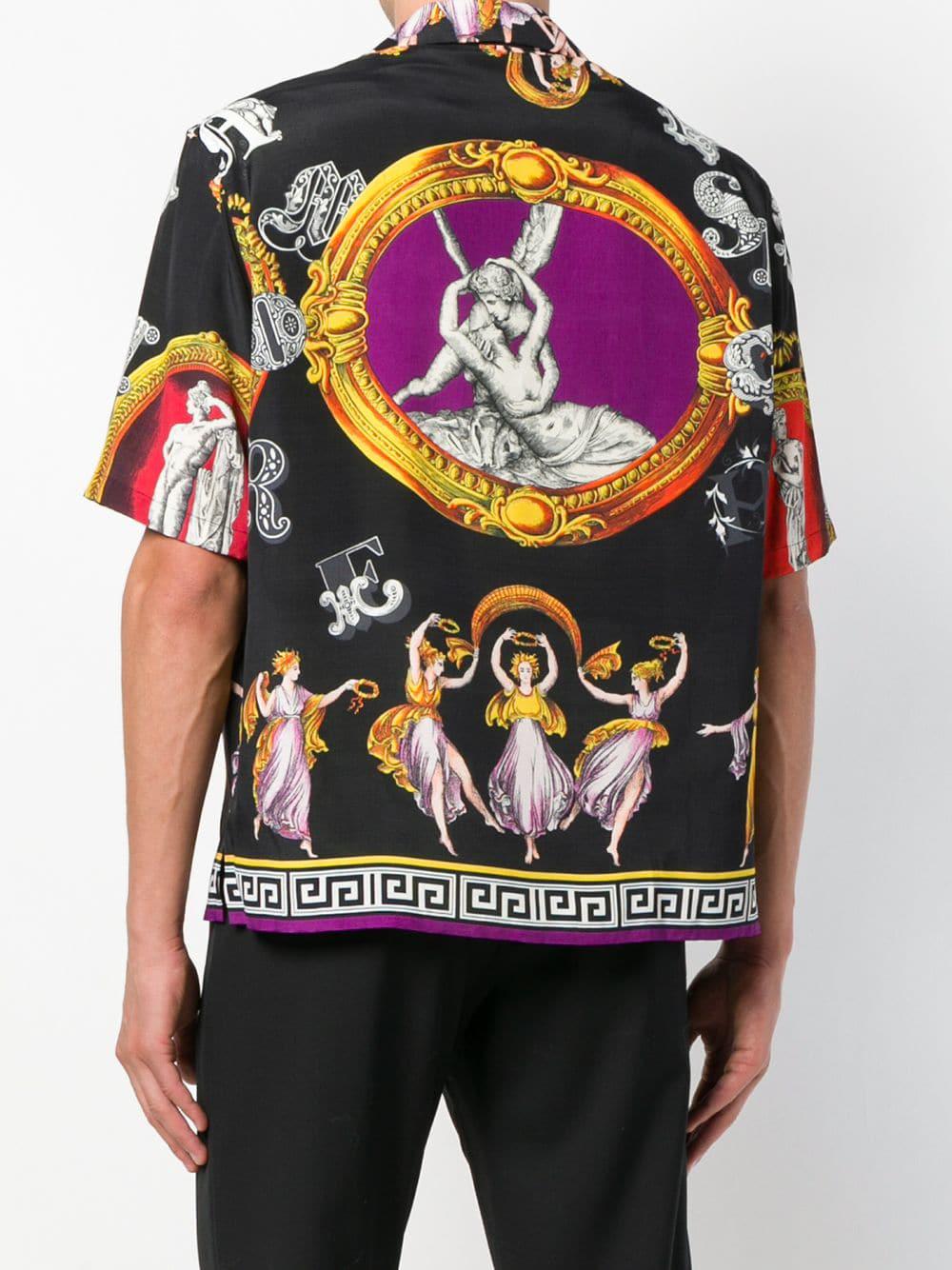 Versace Cupid And Psyche Printed Shirt in Black for Men - Lyst