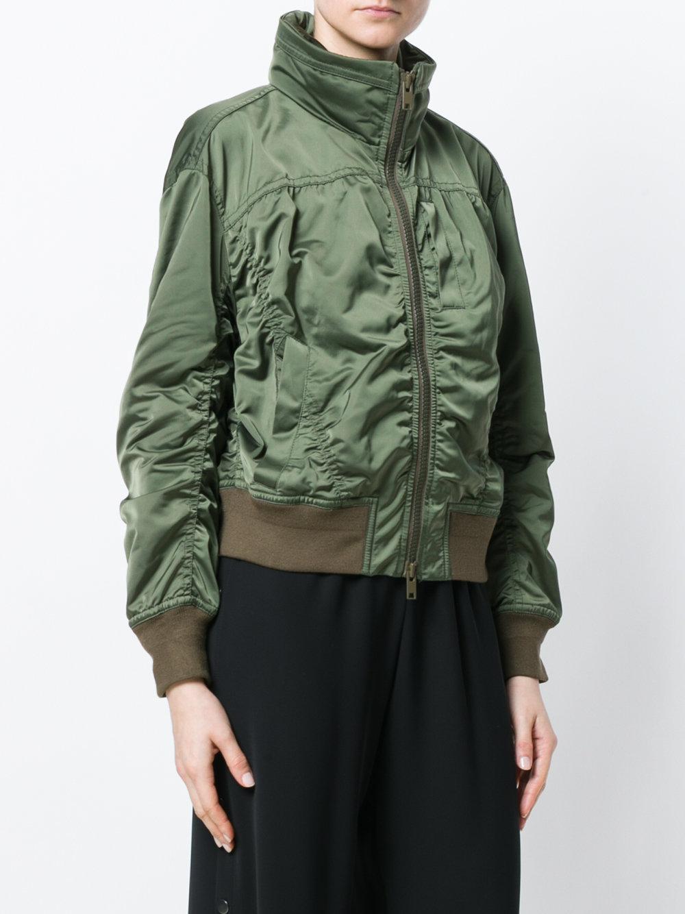 vince ruched bomber jacket