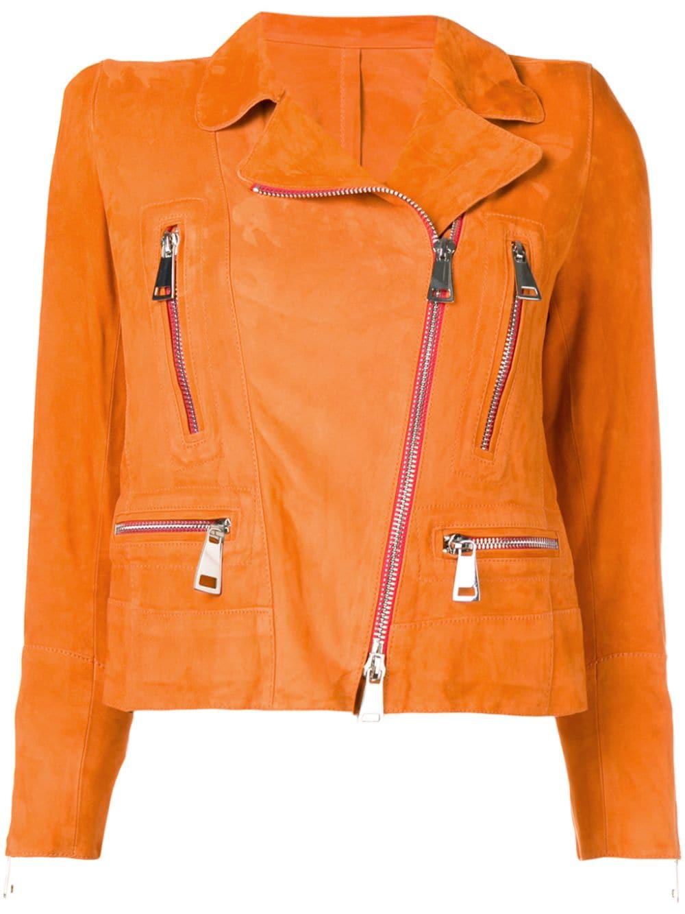 Sylvie Schimmel Metro Leather Jacket in Orange | Lyst