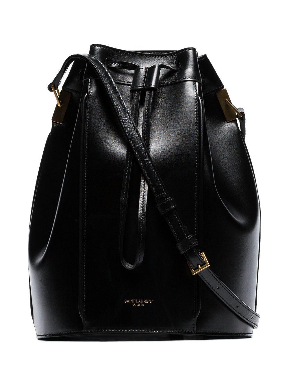 Sac seau moyen Talitha Saint Laurent en coloris Noir Lyst