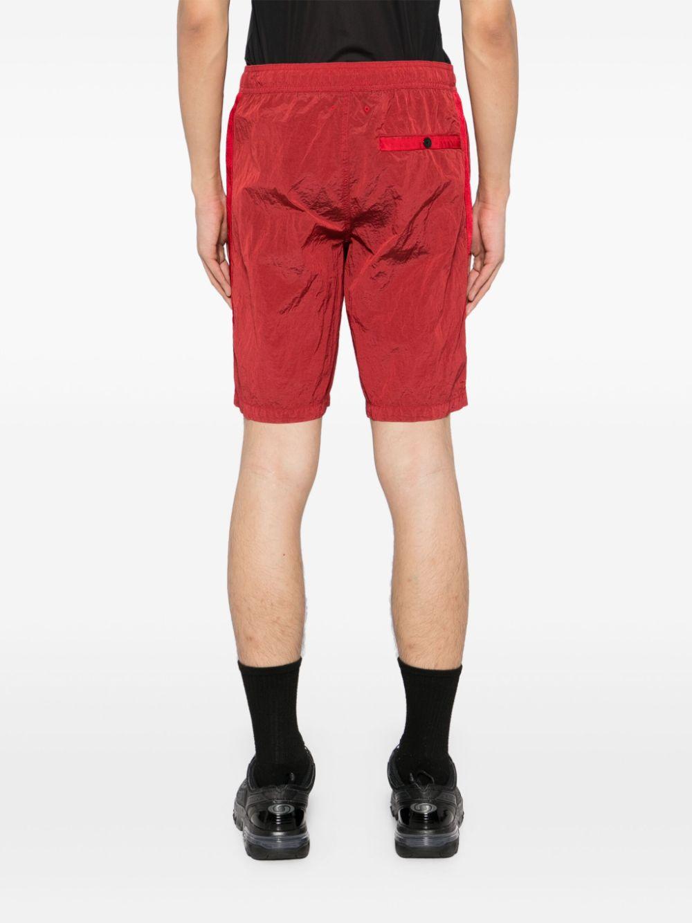 Stone Island Logo Patched Short in Red for Men Lyst UK