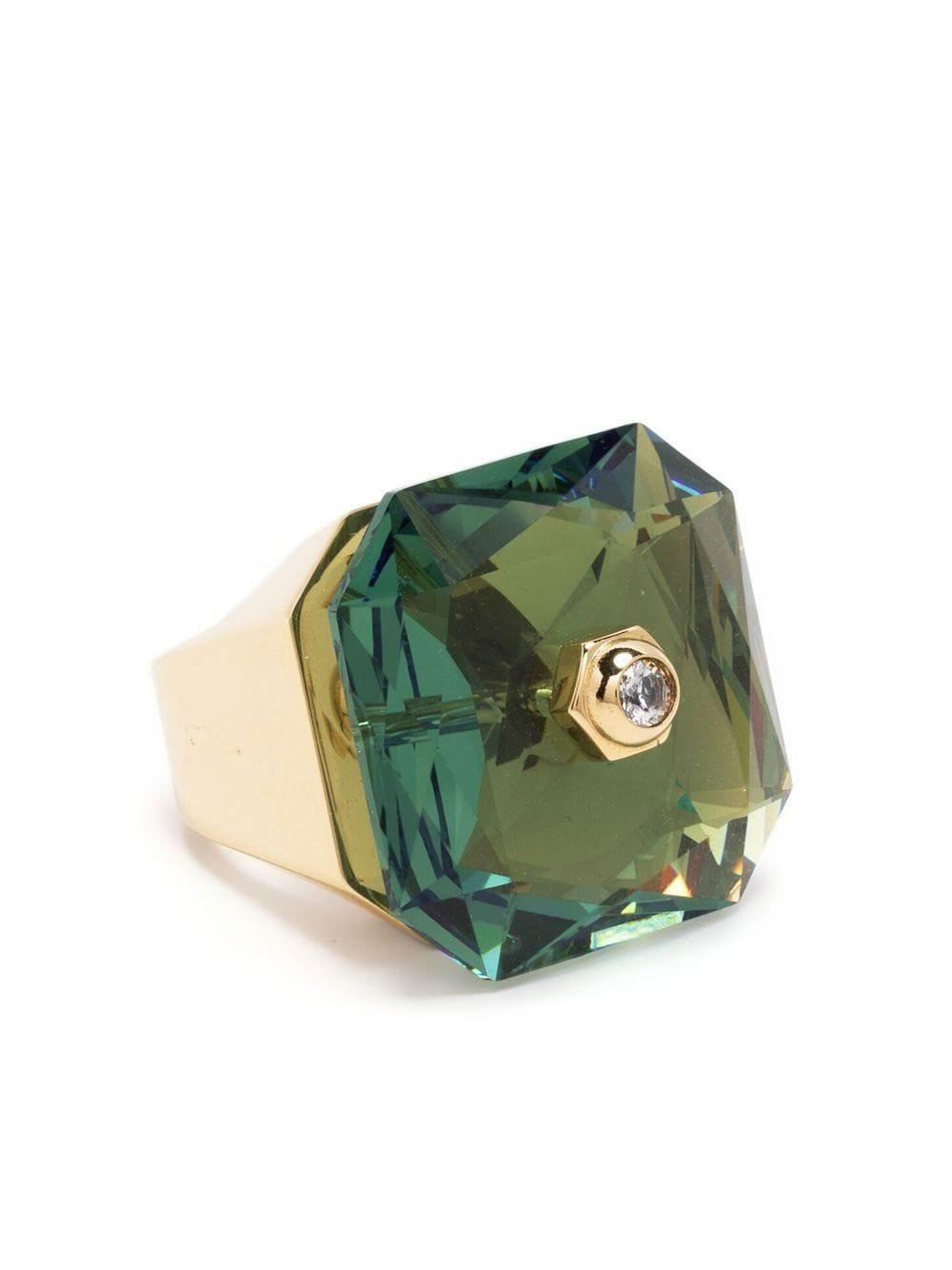 Swarovski Numina Crystal-embellished Ring in Green Lyst