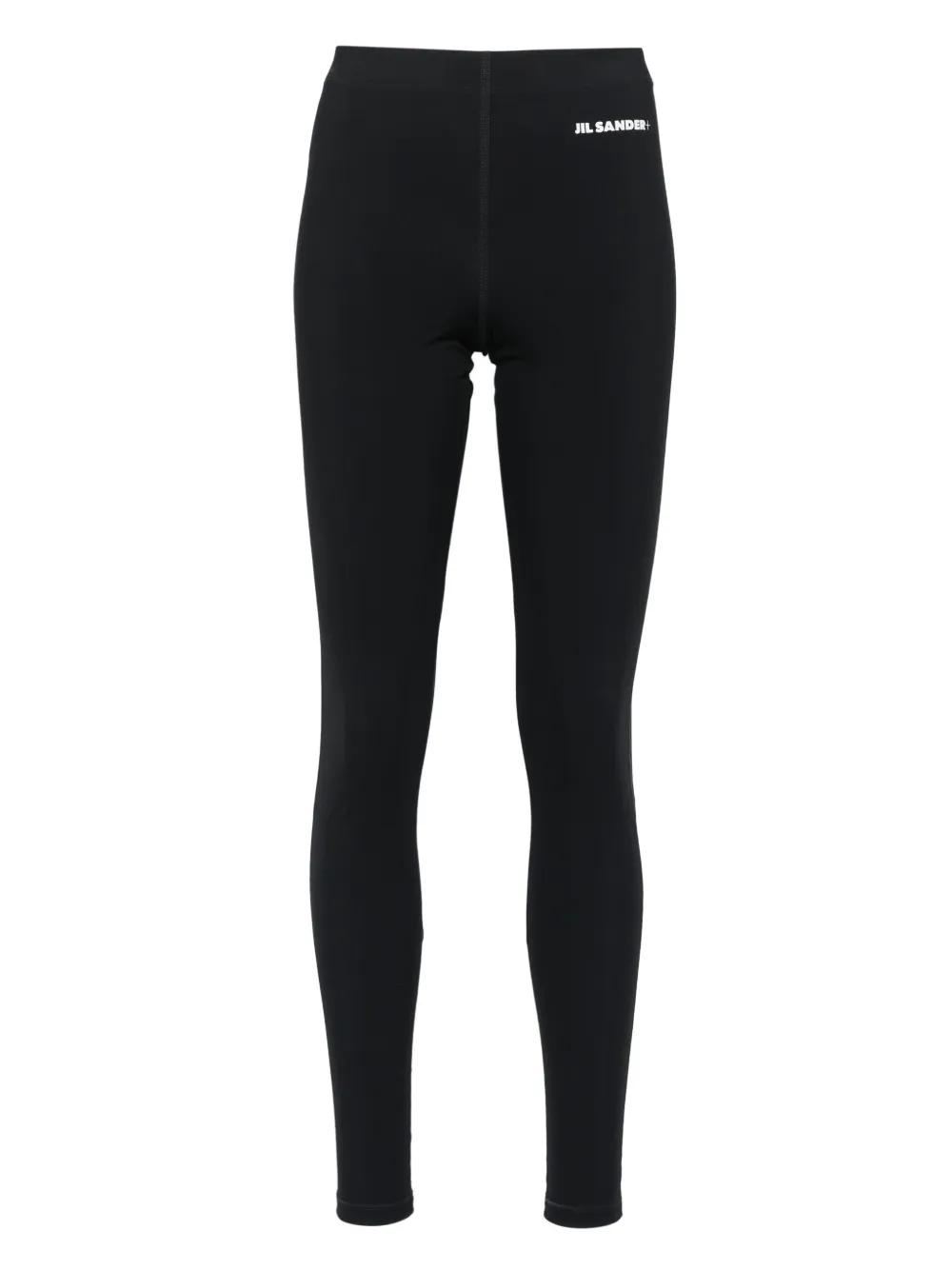 スパッツ・レギンス Jil Sander Leggings With Logo Jil Sander Plus Logo Tech Jersey Leggings In Black | ModeSens