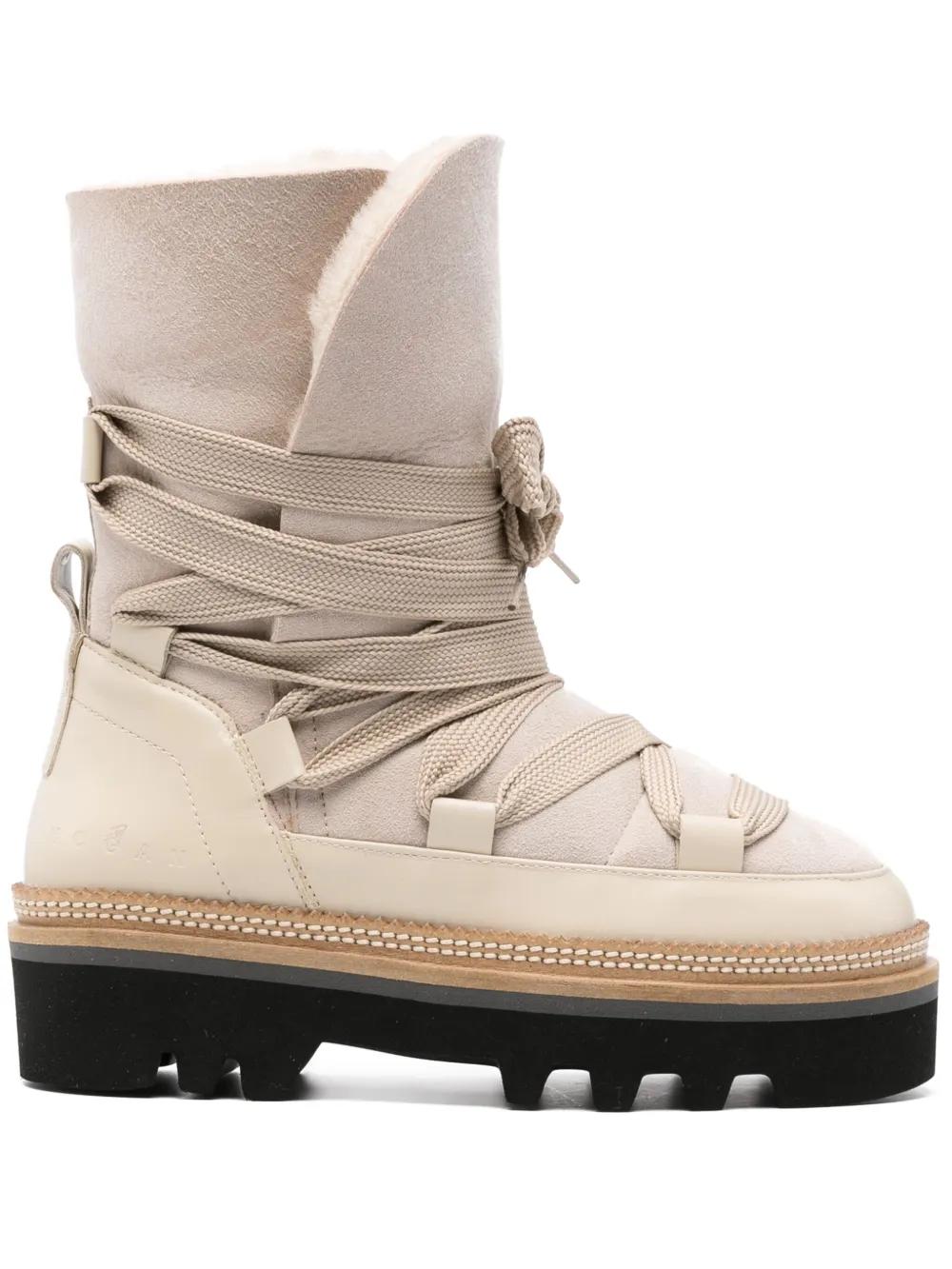 Hogan Boots H675 in Natural | Lyst