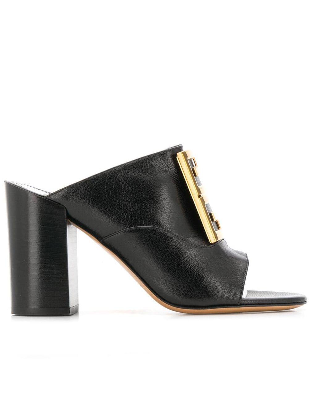 Givenchy Leather 4g Mules in Black - Save 22% - Lyst