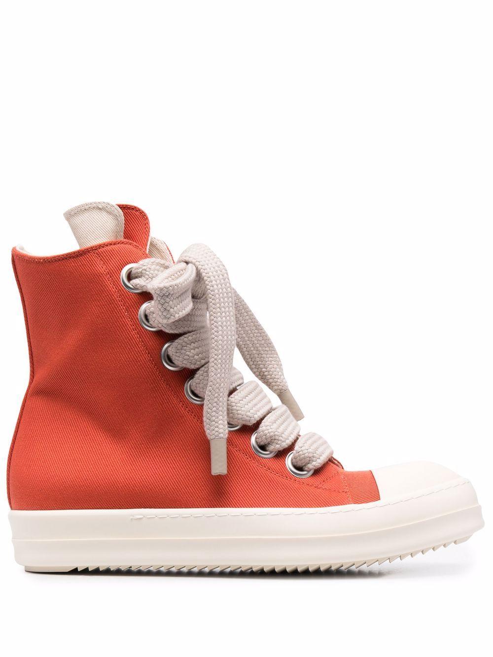 Rick Owens DRKSHDW Lace-up High-top Sneakers in Orange for Men | Lyst