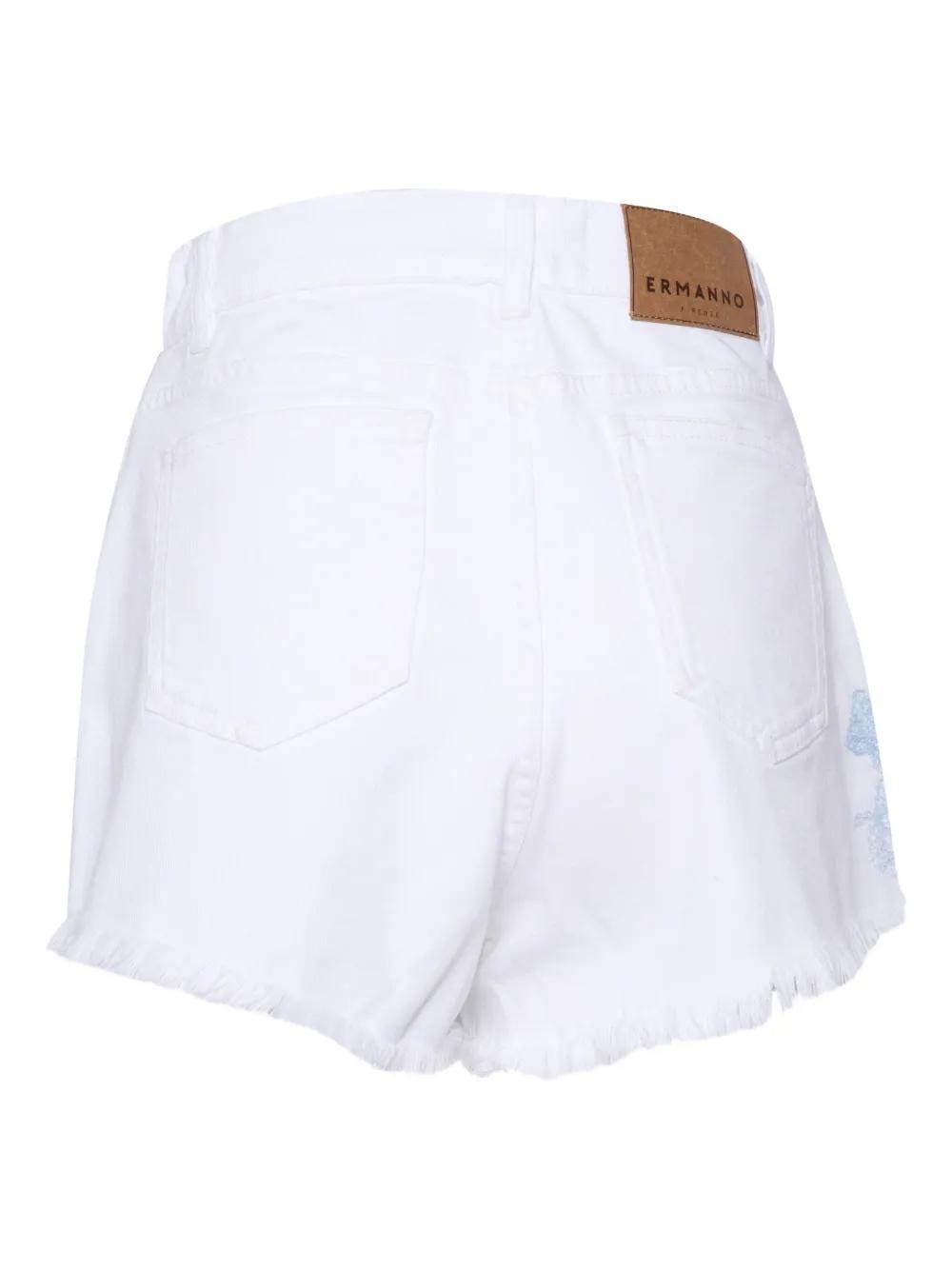 パンツ Ermanno Scervino Denim Bermuda Shorts ERMANNO Ermanno Scervino Rhinestone Embellished Bermuda