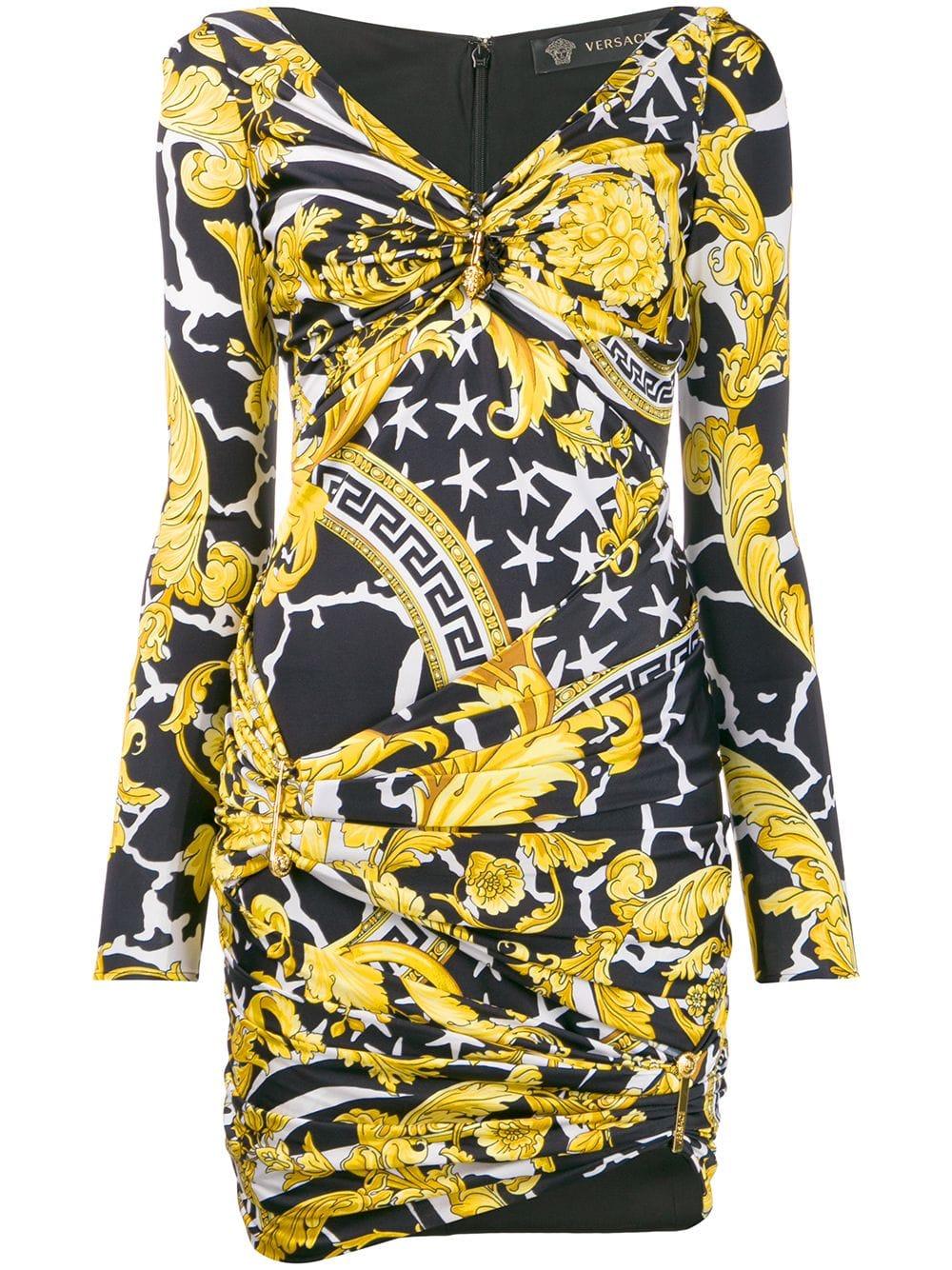 barocco print dress