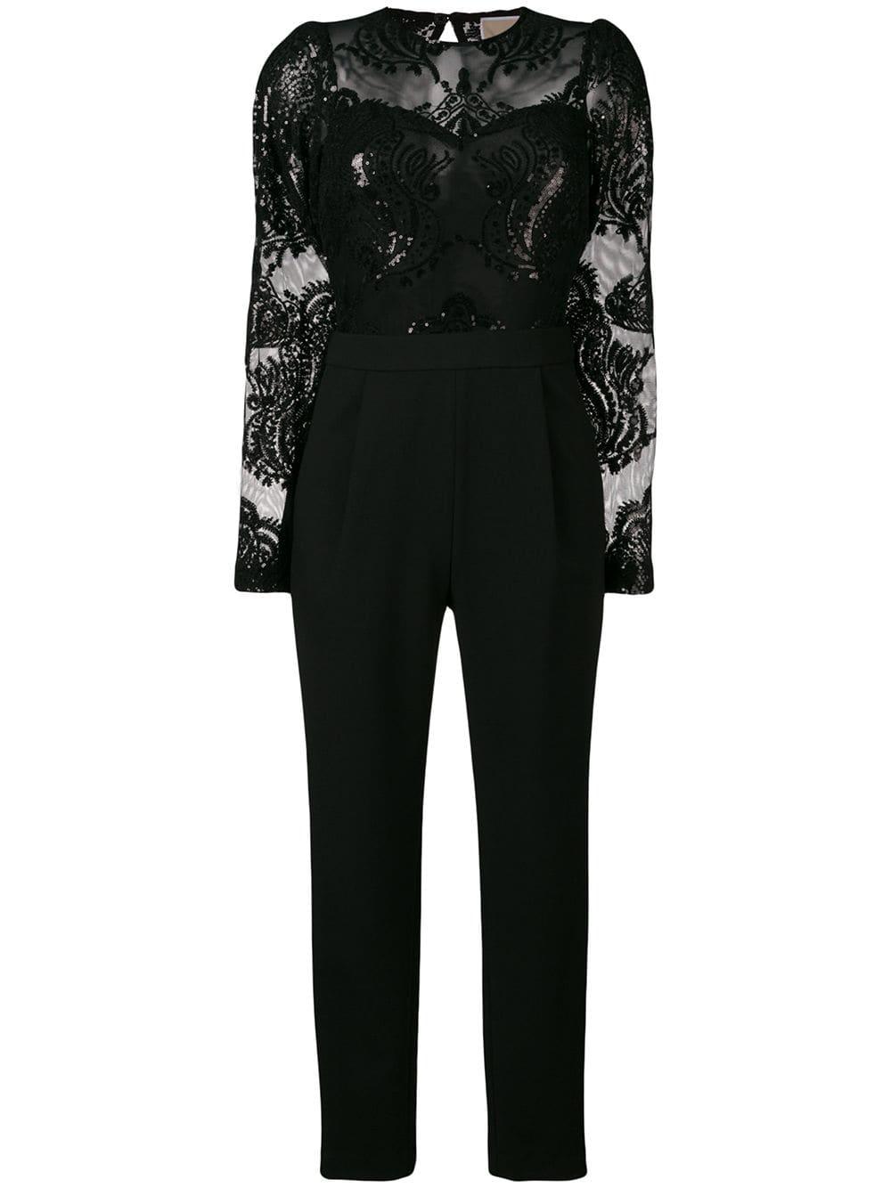 MICHAEL Michael Kors Sequin Embroidered Jumpsuit in Black - Save 31% - Lyst