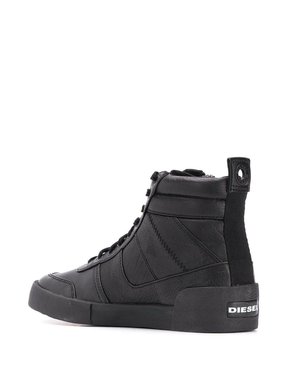 diesel panelled platform sneakers