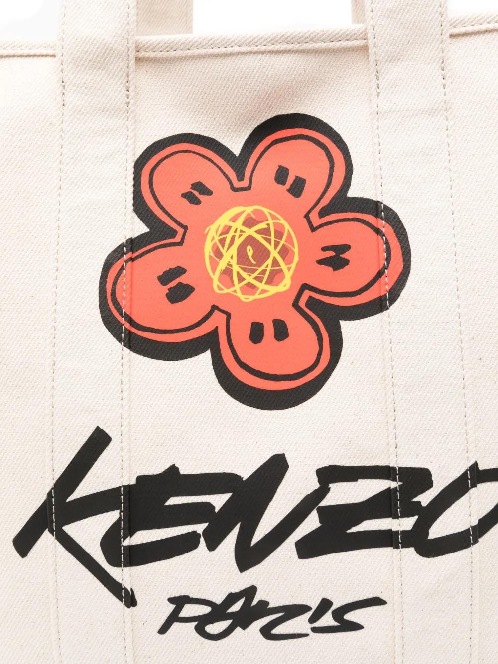 KENZO X Futura 2000 Utility Boke Flower-Print Tote Bag in White | Lyst