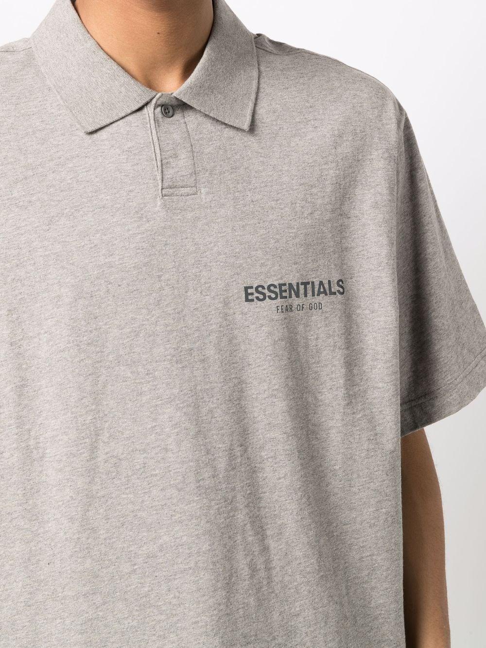 Fear of God ESSENTIALS Logo-print Polo Shirt in Gray for Men | Lyst