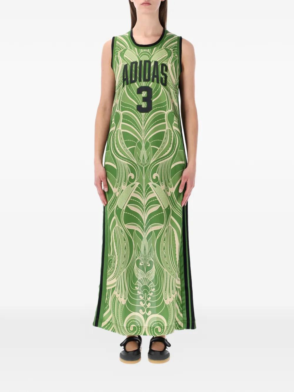 adidas floral maxi dress Adidas Liberty London Mesh Maxi Dress - Multicolor/Night Indigo