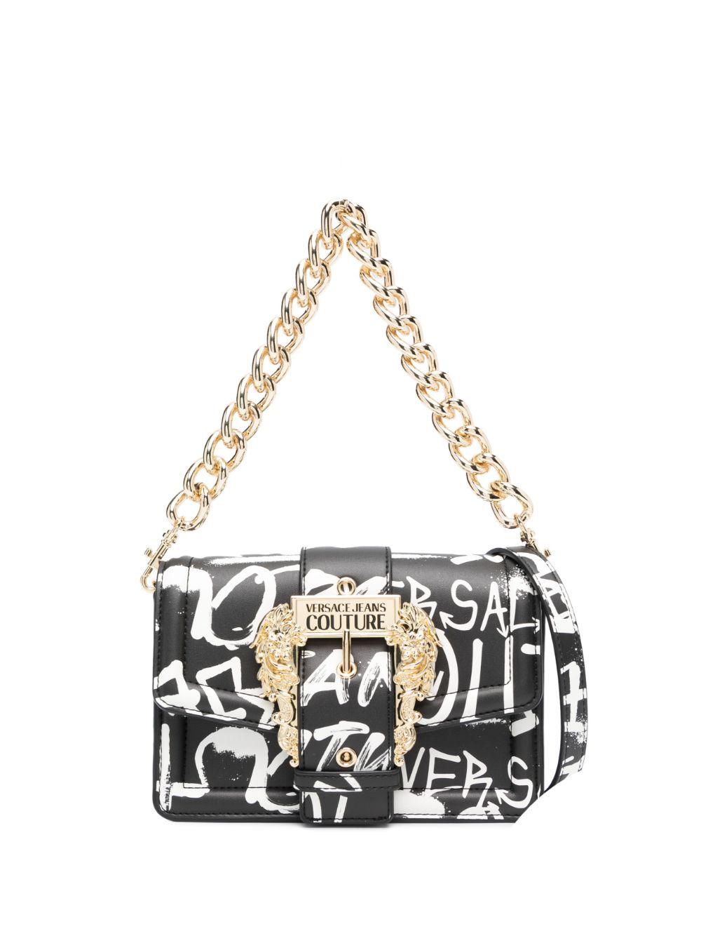 Versace Jeans Couture Graffiti-print Crossbody Bag in White | Lyst