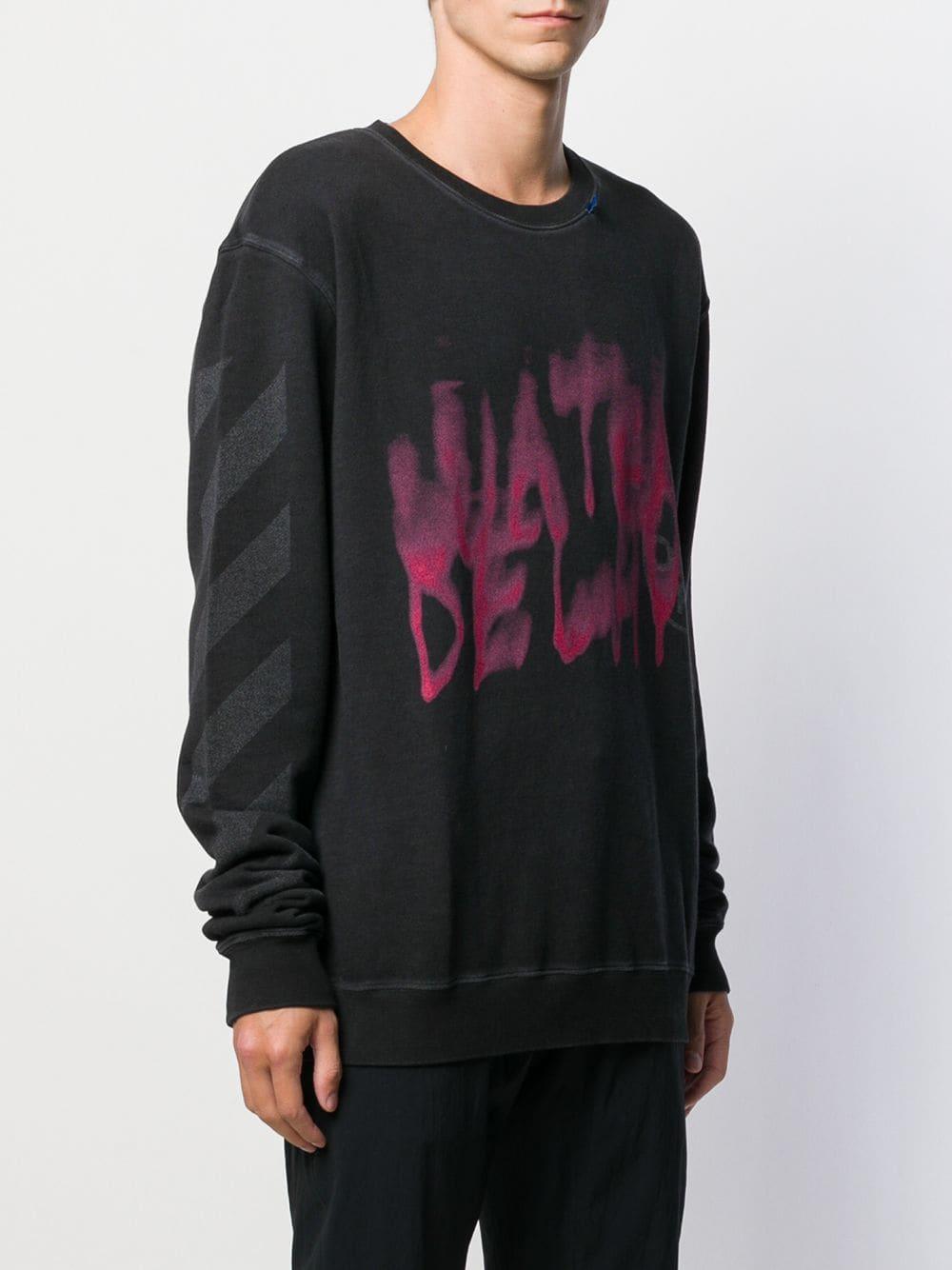 Off-White c/o Virgil Abloh Water Delay Sweatshirt in Black for Men