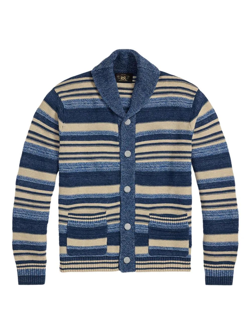 Cardigan épais RRL Ranch En 100% Laine - Taille S Avec Col Châle Et Ceinture - Neuf Avec étiquettes