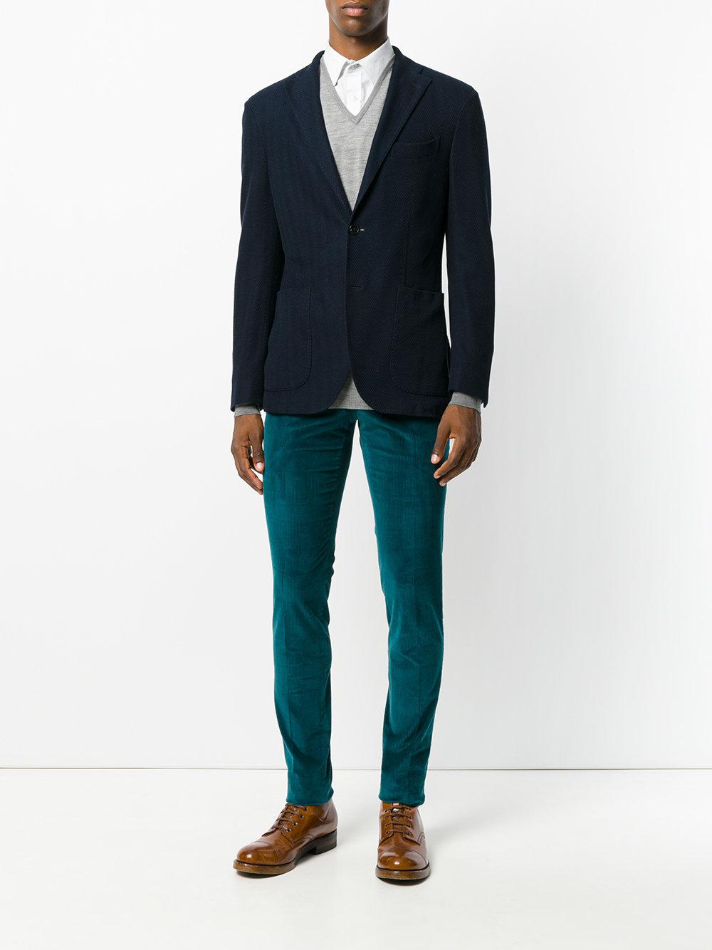 PT01 Velvet Corduroy Trousers in Blue 