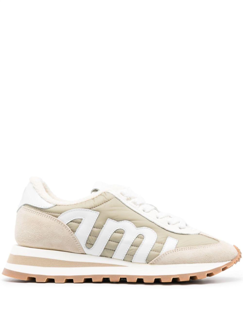 Ami Paris Rush Logo-patch Sneakers in White | Lyst