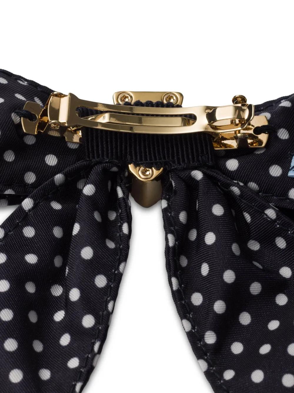 Prada Polka Dot Hair Bow in White | Lyst display picture 3