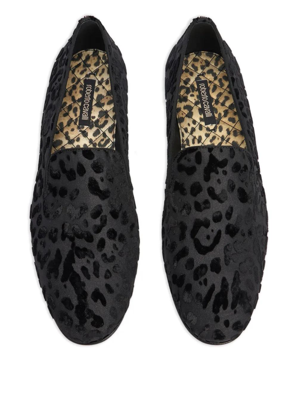 Roberto Cavalli Men\'s Leopard Loafer Shoes Leopard loafers with Monogram Mirror Snake in Dark brown for  main image 3