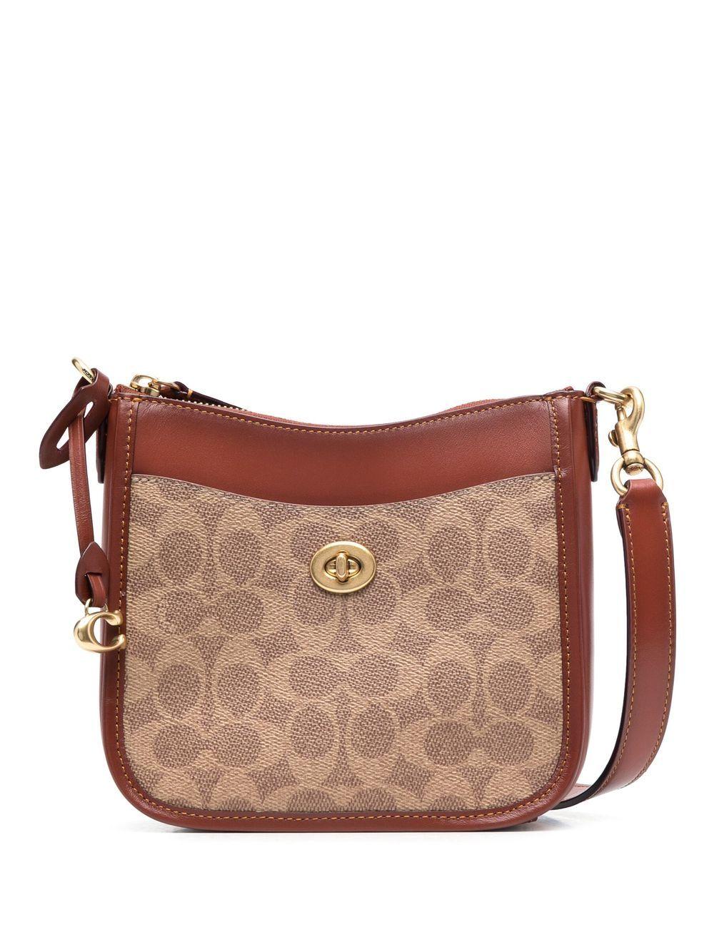 COACH Monogramprint Shoulder Bag in Brown Lyst