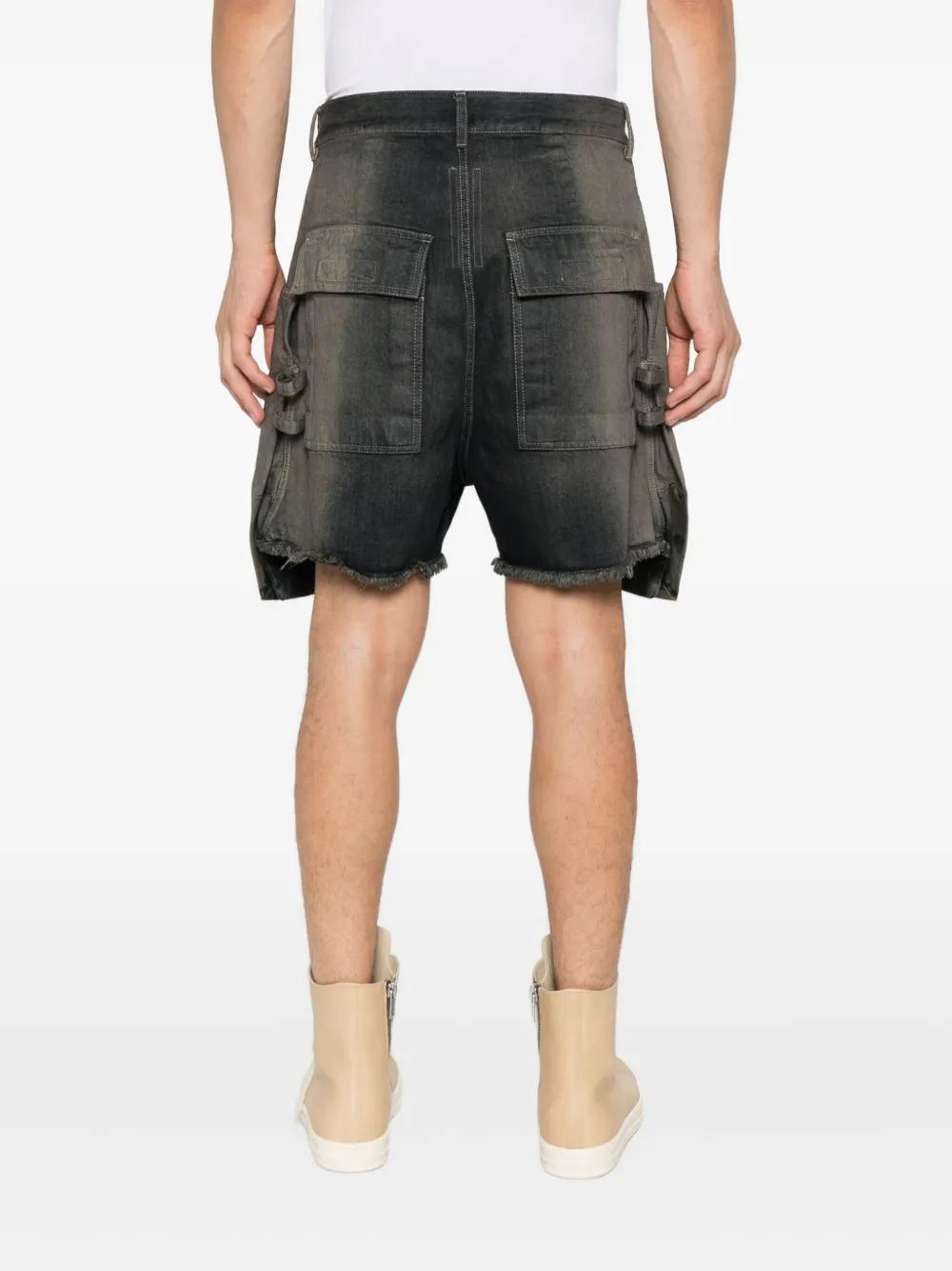 Rick Owens デニムショートパンツ Rick Owens DRKSHDW ダメージ デニムショーツ | グレー