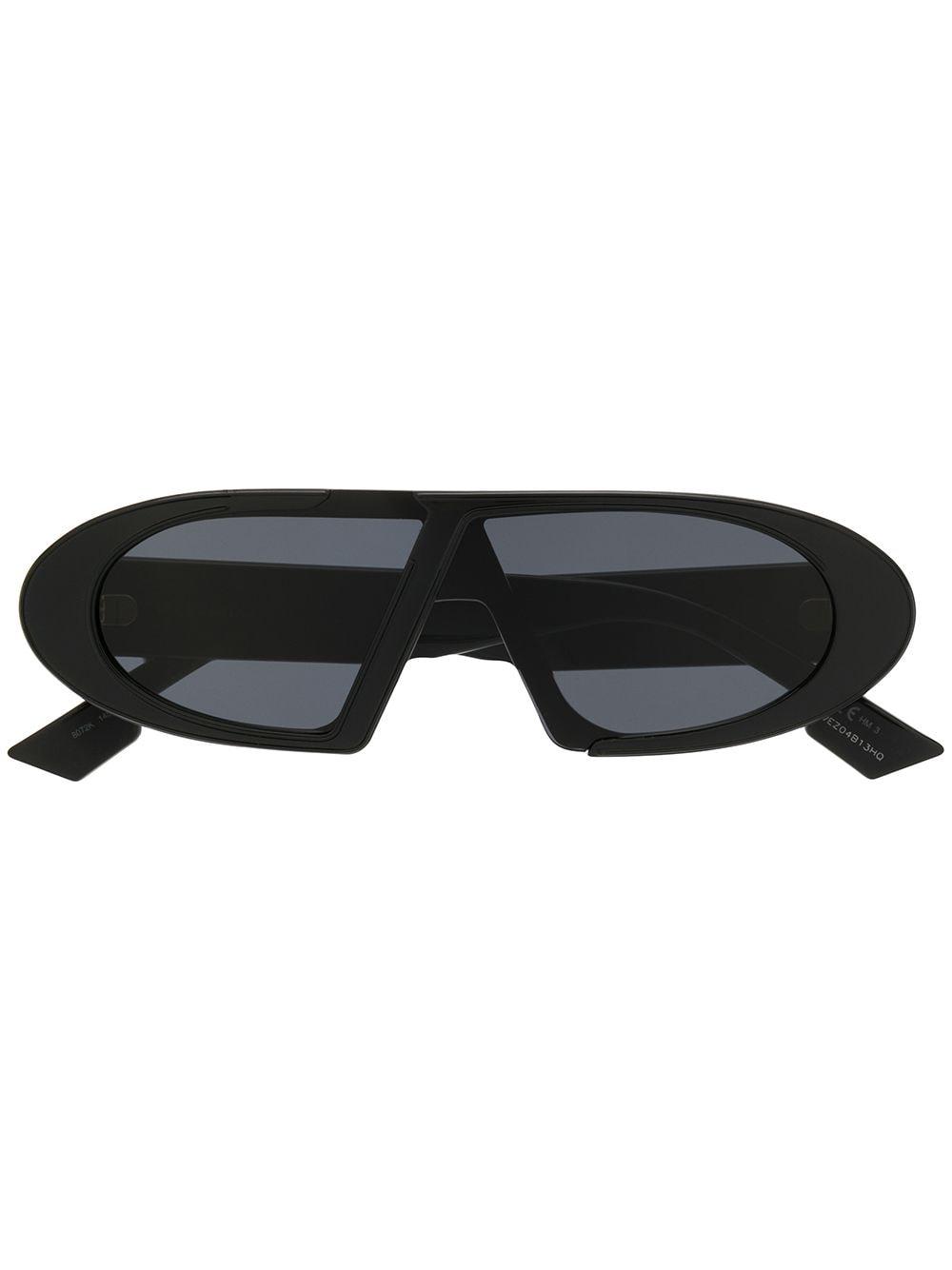 Dior Oblique Oval Frame Sunglasses in Black Lyst