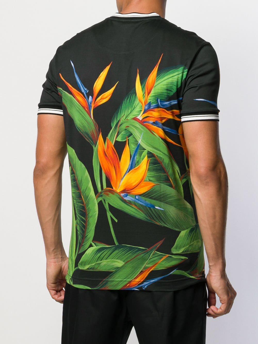 Dolce & Gabbana Cotton Bird Of Paradise Plant T-shirt in Black for Men -  Lyst