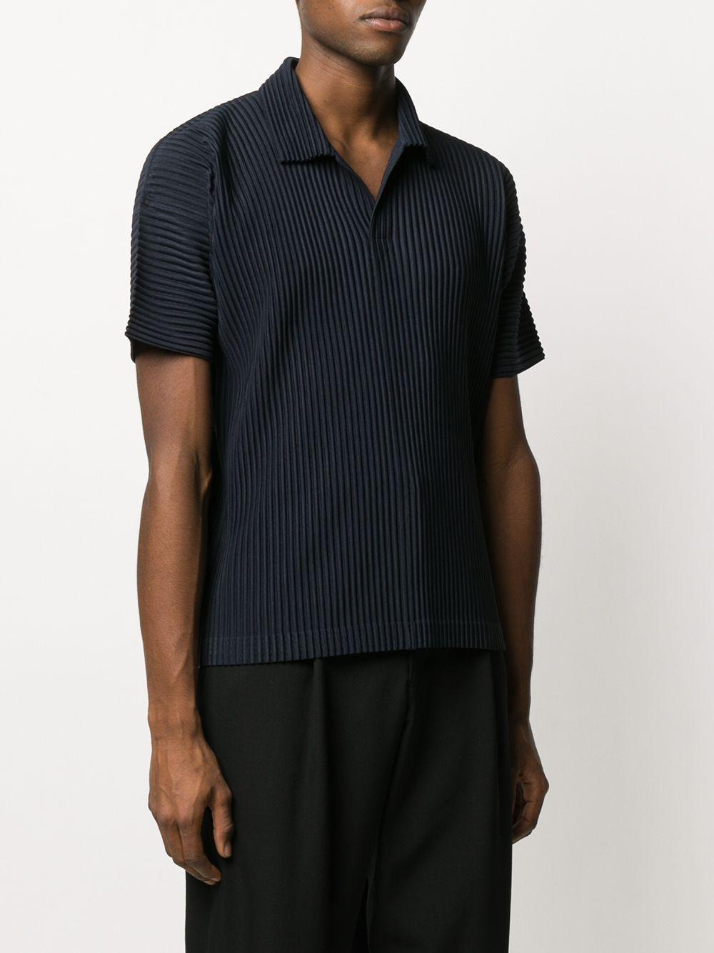 Homme Plissé Issey Miyake Pleated Polo Shirt in Blue for Men - Save 33% ...