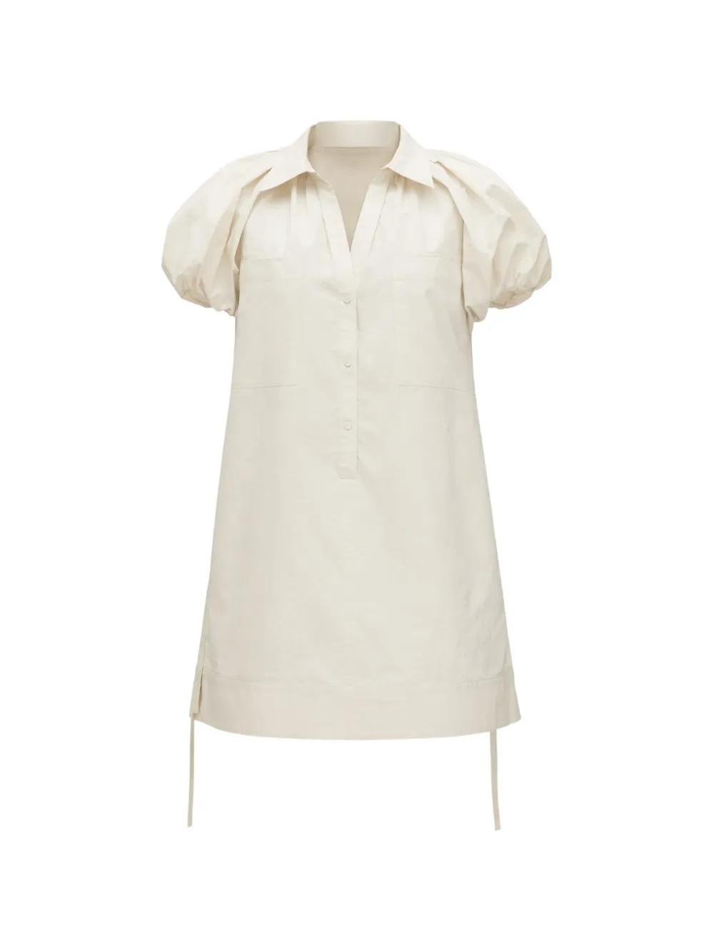 Robe Bustier 3.1 Phillip Lim Bleu - Col V, Manches Froncées, Panneau Torsadé, Neuve Avec étiquettes