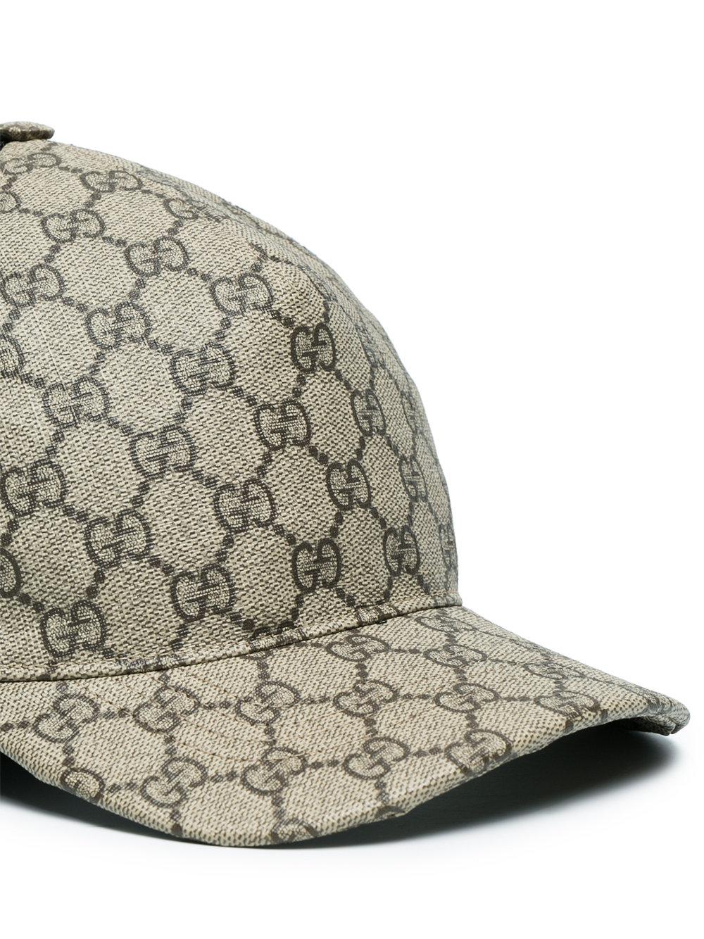 Gucci Cotton GG Supreme Baseball Hat in Brown for -