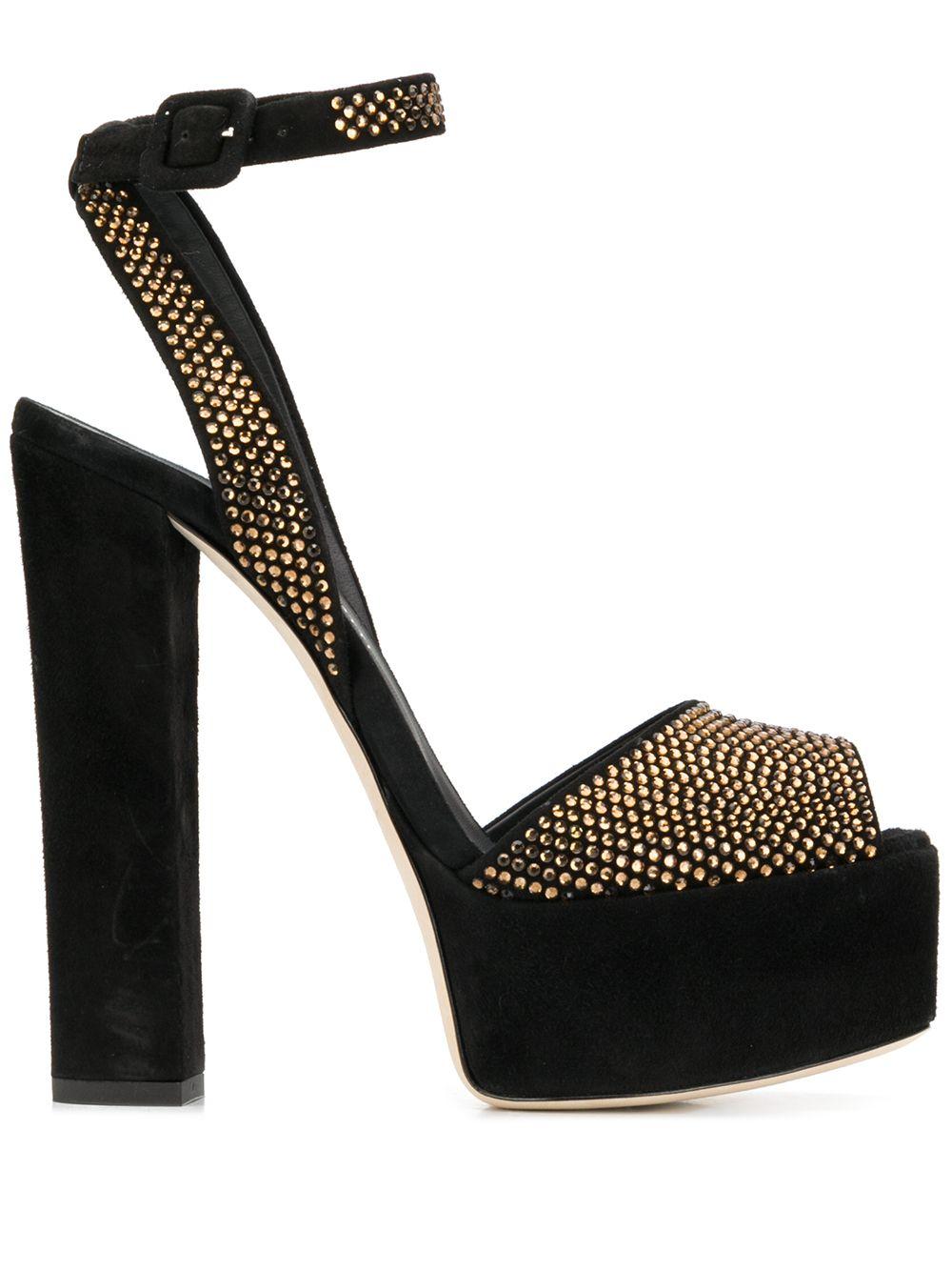 Giuseppe Zanotti Leather Bebe Sandals In Black Lyst
