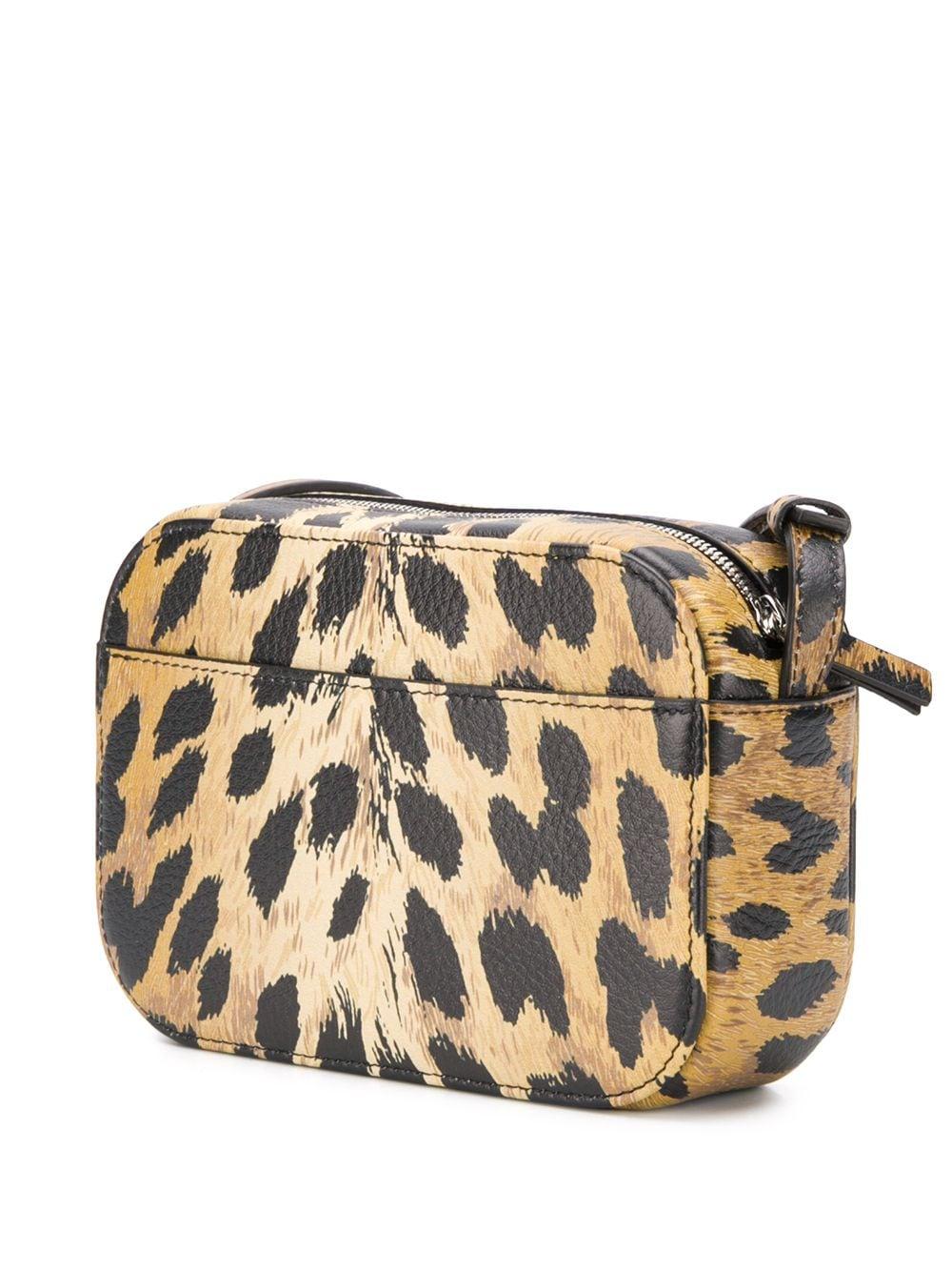Balenciaga Calfskin Logo Printed Leopard XS Everyday Camera Bag