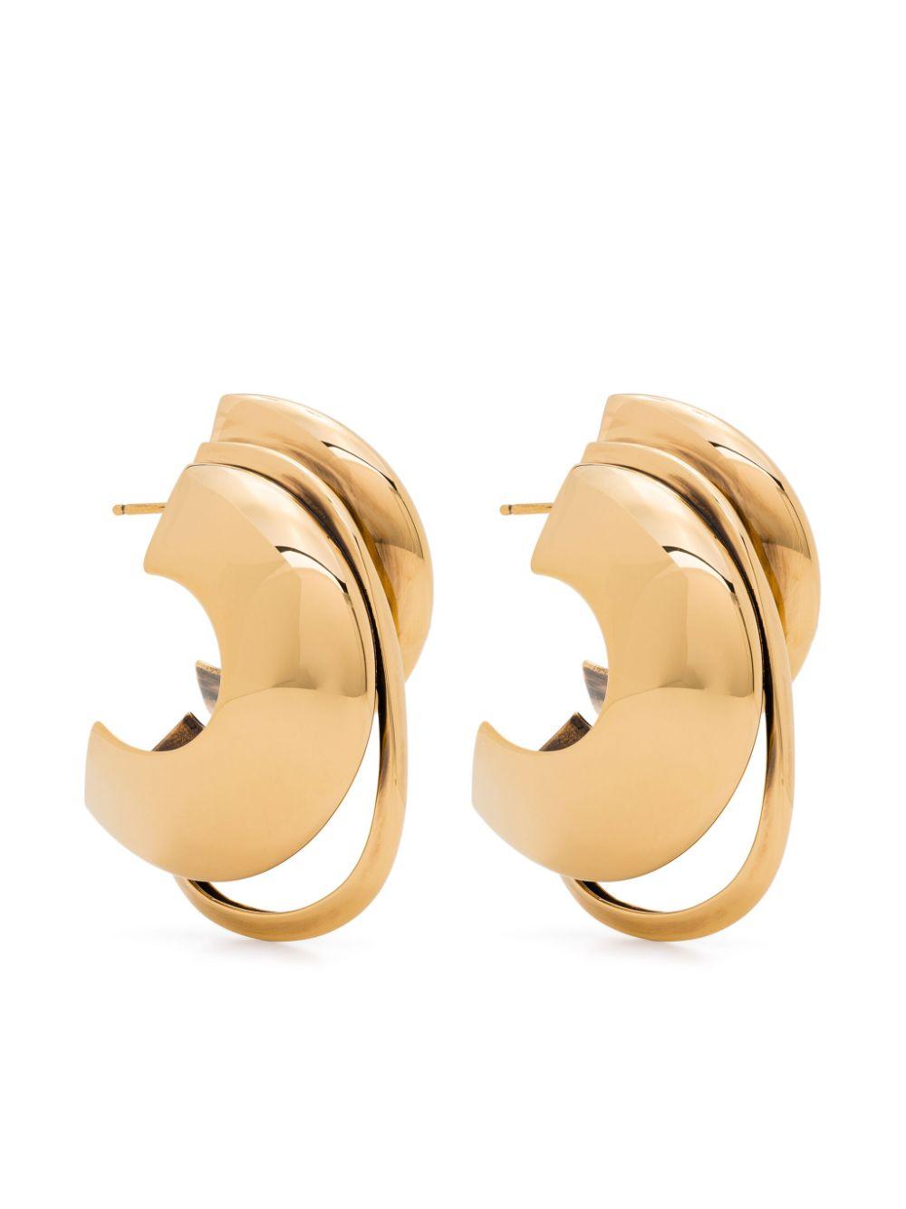 Alexander McQueen studded hoop earrings - Gold