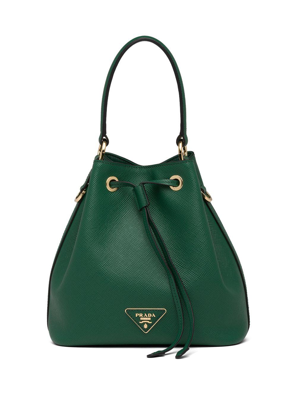 prada bucket bolsa green