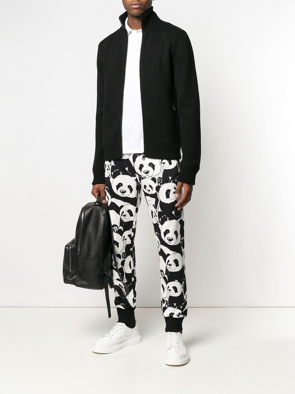 Dolce Gabbana Panda Print Track Pants in Black for Men Lyst Canada
