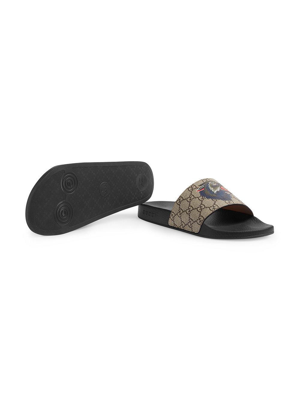 gucci wolf flip flops