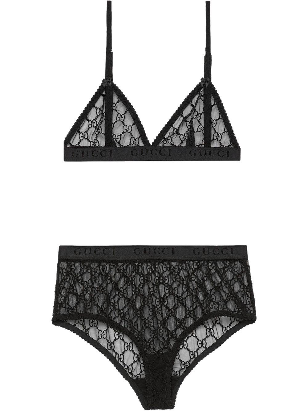 Gucci GG Tulle Lingerie Set in Black - Save 43% - Lyst