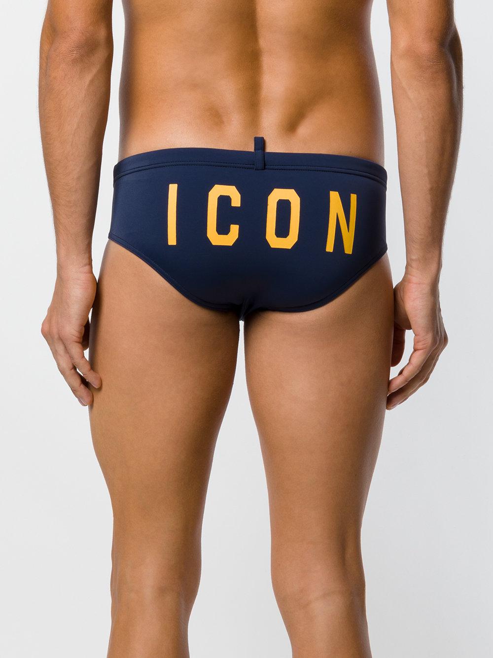 DSquared² Synthetic Icon Swim Briefs in Blue for Men | Lyst