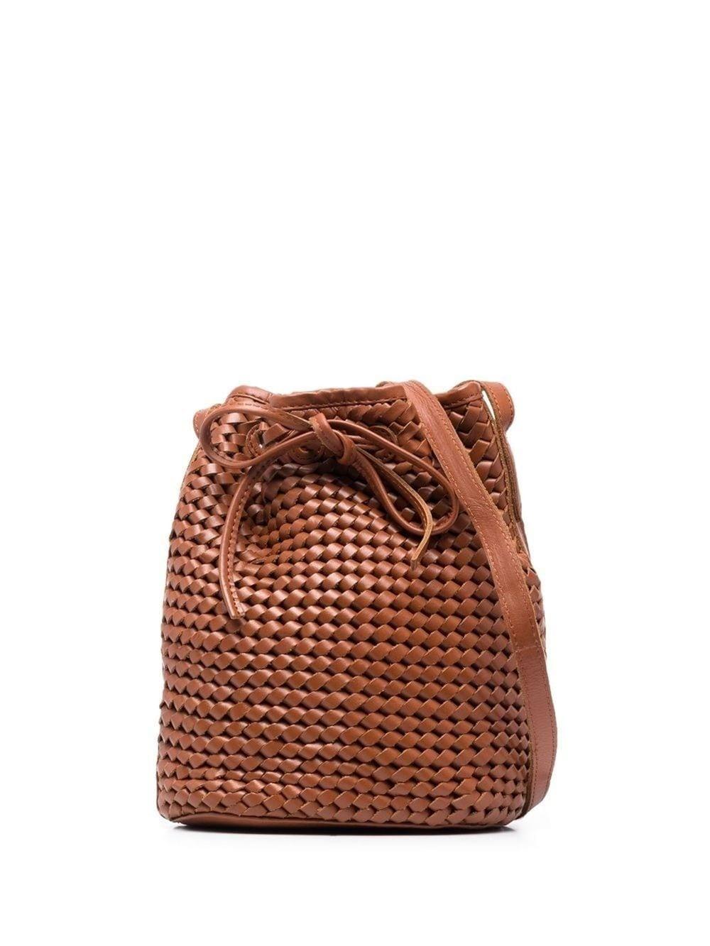 Bembien Interwoven Leather Bucket Bag in Red | Lyst