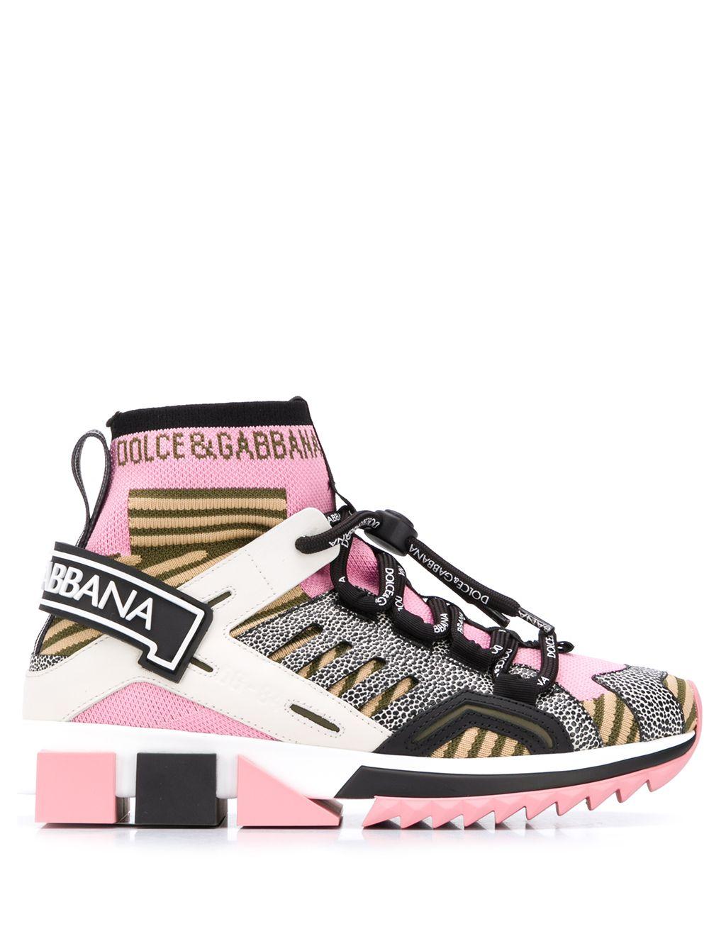 Dolce & Gabbana Sorrento High-top Sneakers in Pink | Lyst