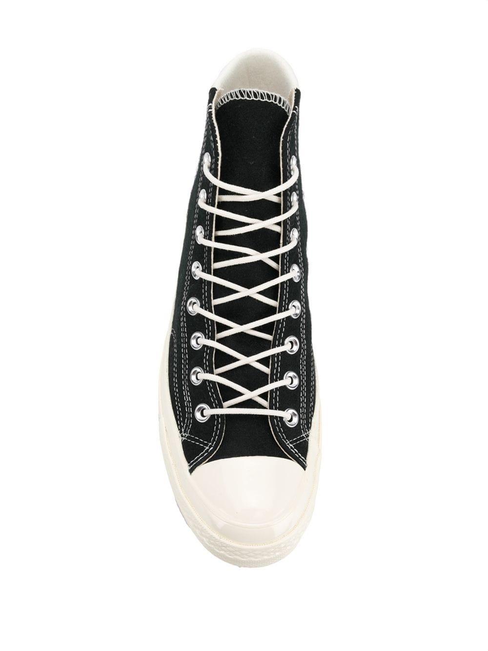black wool knit back chuck 70 high sneakers