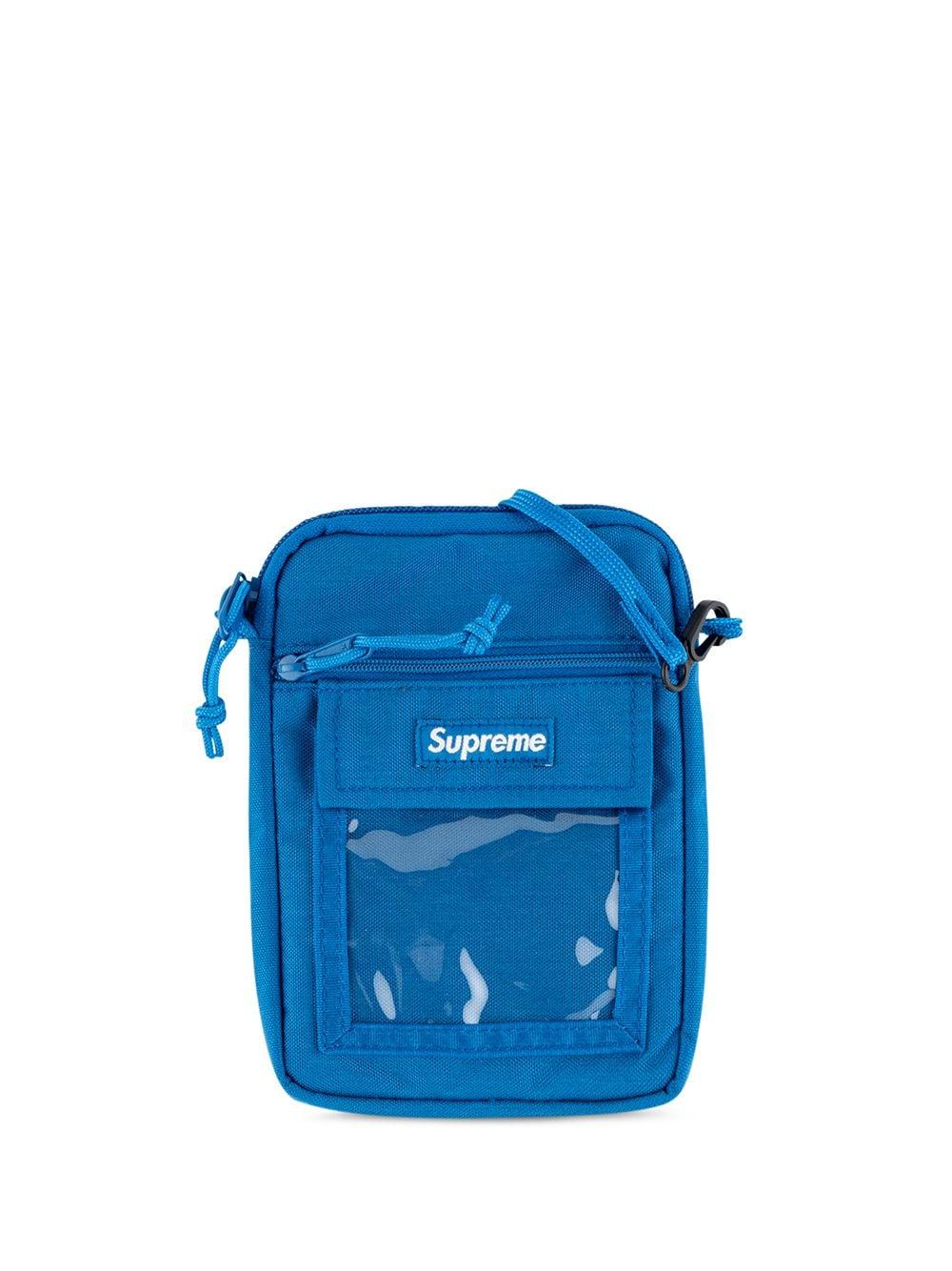 Sacoche zippée à patch logo Supreme pour homme en coloris Bleu | Lyst