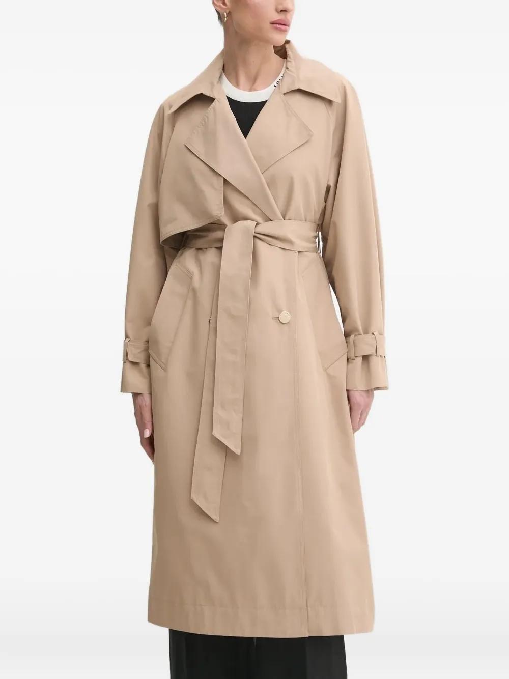 トレンチコート Liu Jo DOUBLE BREASTED TRENCH WITH BELT Double-breasted trenchcoat with belt colour cork | Liu Jo