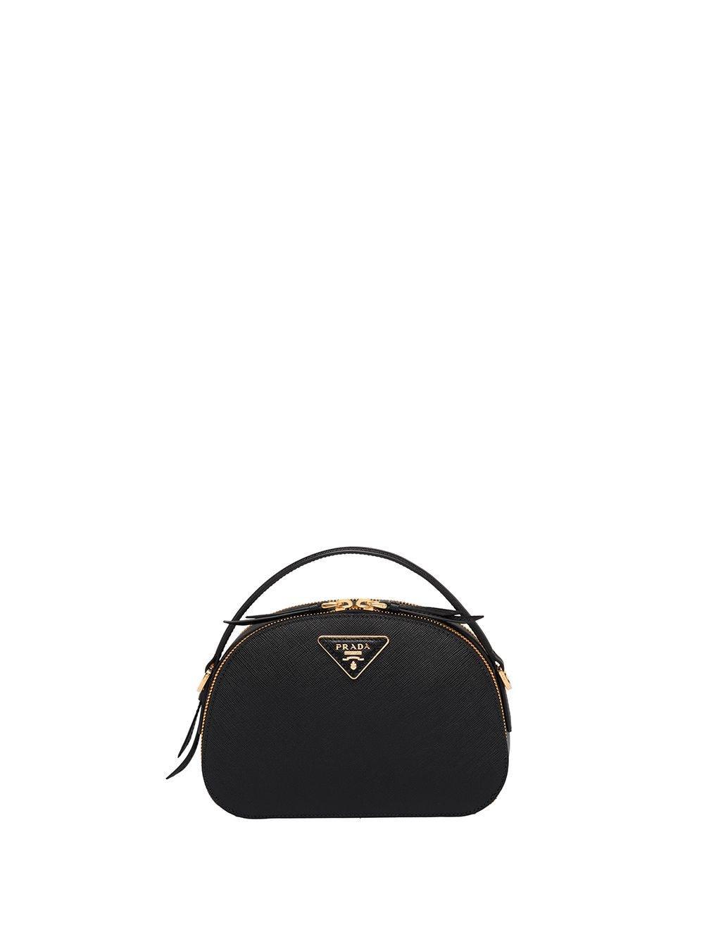 Prada Odette Leather Cross-body Bag in Black | Lyst